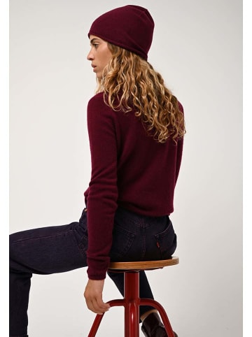 AUTHENTIC CASHMERE Kaschmir-Mütze "Pinier" in Bordeaux