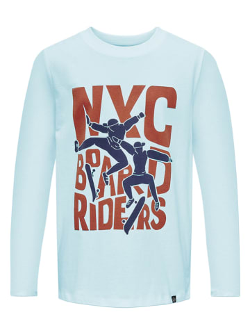 KIDS ONLY Longsleeve "Madison" lichtblauw/lichtbruin