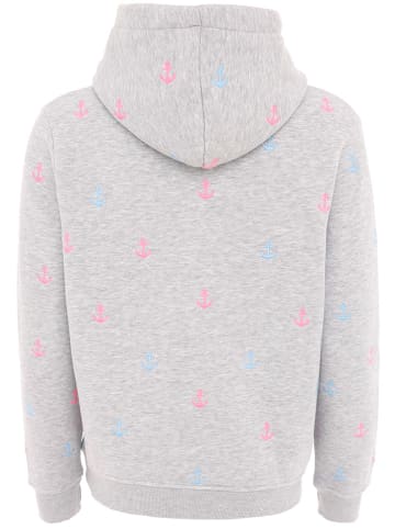 Zwillingsherz Hoodie "Anker allover" grijs