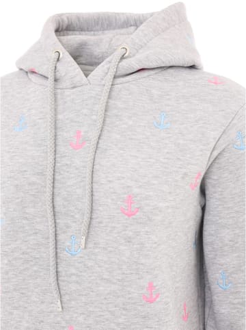 Zwillingsherz Hoodie "Anker allover" grijs