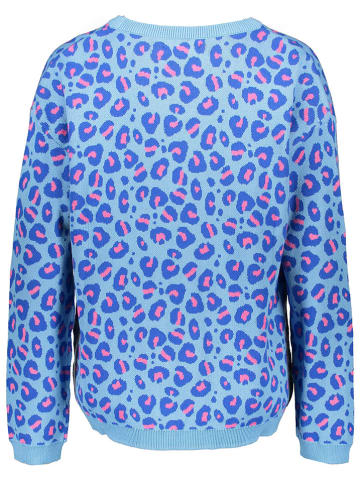 Zwillingsherz Kasjmieren trui "Gestrickter-Leo" blauw