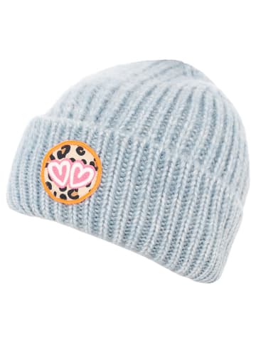 Zwillingsherz Beanie "Herzen Leo" in Hellblau