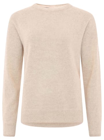 Zwillingsherz Kaschmir-Pullover in Beige