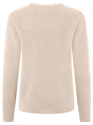 Zwillingsherz Kaschmir-Pullover in Beige