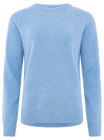 Zwillingsherz Kaschmir-Pullover in Hellblau