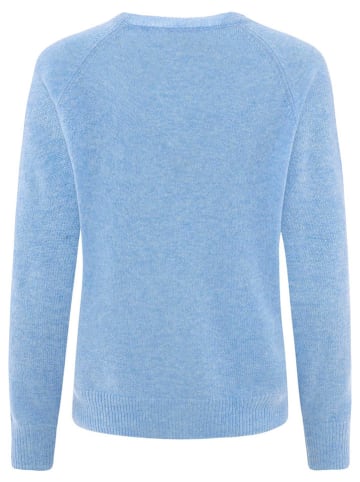 Zwillingsherz Kaschmir-Pullover in Hellblau