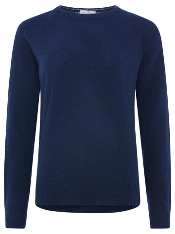 Zwillingsherz Kaschmir-Pullover in Dunkelblau