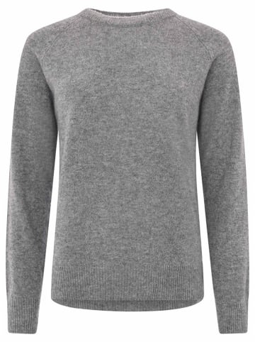 Zwillingsherz Kaschmir-Pullover in Grau