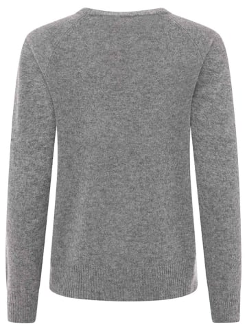 Zwillingsherz Kaschmir-Pullover in Grau