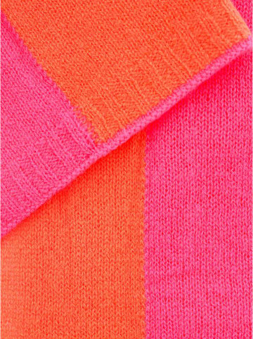 Zwillingsherz Kaschmir-Schal in Orange/ Pink - (L)180 x (B)45 cm