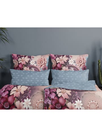 Hip Satin-Kissenbezug "Asher" in Blau