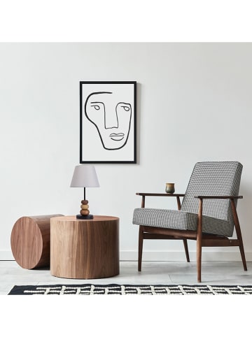 näve Tischleuchte "Elina" in Schwarz/ Braun/ Grau - (H)50 x Ø 28 cm