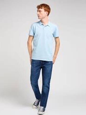 Lee Koszulka polo w kolorze błękitnym