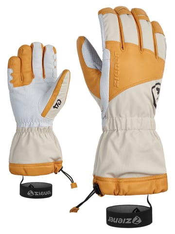 Ziener Ski-/ Snowboardhandschuhe "Gorin" in Beige/ Orange