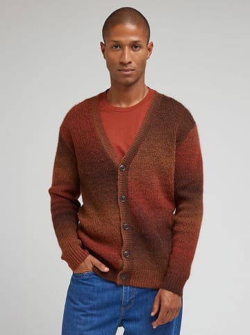 Lee Cardigan in Rot/ Hellbraun