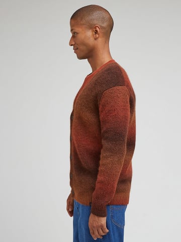 Lee Cardigan in Rot/ Hellbraun