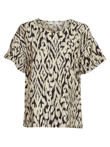 MOSS COPENHAGEN Shirt "Vlora" in Beige/ Schwarz