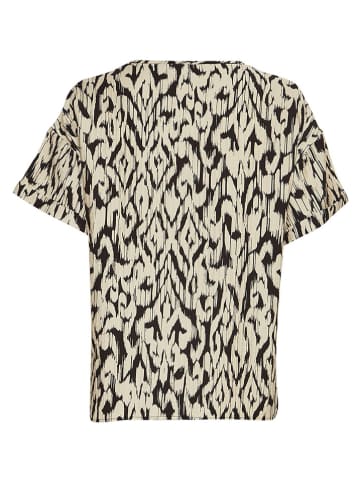 MOSS COPENHAGEN Shirt "Vlora" in Beige/ Schwarz