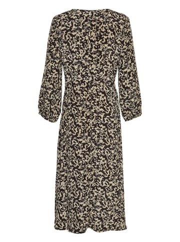 MOSS COPENHAGEN Kleid "Rhian" in Beige/ Schwarz
