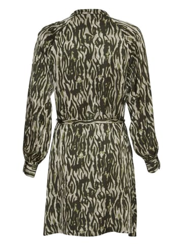 MOSS COPENHAGEN Kleid "Joceline Irida" in Khaki/ Creme