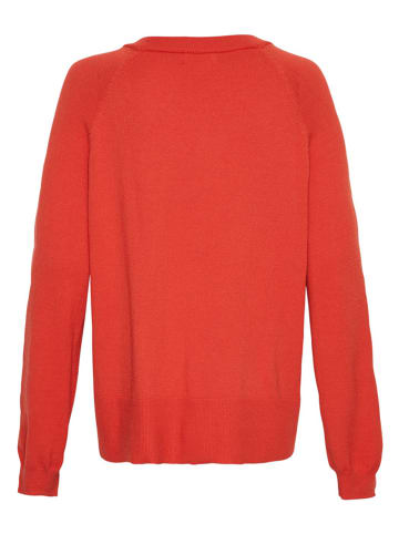 MOSS COPENHAGEN Sweter "Neila Rachelle" w kolorze beżowo-czerwonym