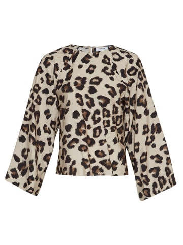 MOSS COPENHAGEN Bluse "Manisa Taila Top AOP in Beige/ Braun