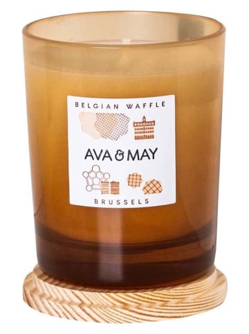 AVA & MAY Duftkerze "Belgian Waffle" in Hellbraun - 180 g
