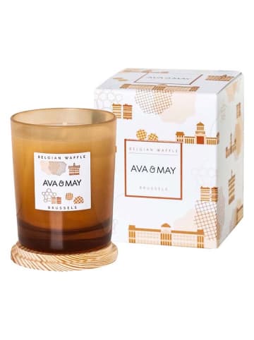 AVA & MAY Duftkerze "Belgian Waffle" in Hellbraun - 180 g