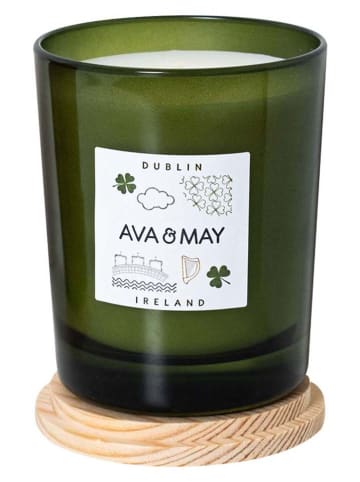 AVA & MAY Duftkerze "Dublin" in Grün - 180 g