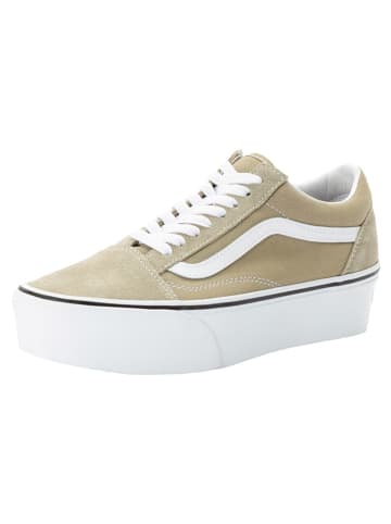 Vans Leder-Sneakers "Old Skool Stackform" in Khaki