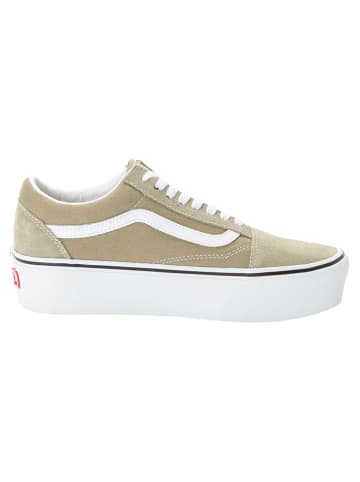 Vans Leren sneakers "Old Skool Stackform" kaki