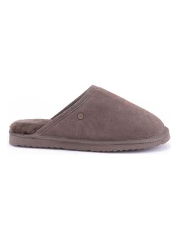 Warmbat Leder-Hausschuhe "Classic" in Taupe