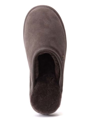 Warmbat Leder-Hausschuhe "Classic" in Taupe