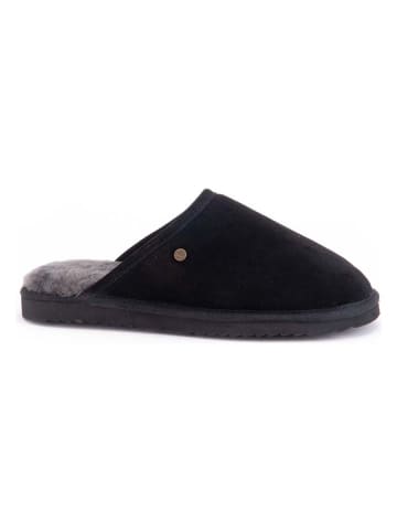 Warmbat Leder-Hausschuhe "Classic" in Schwarz