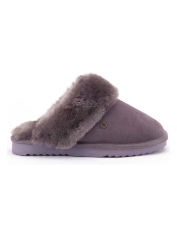 Warmbat Leder-Hausschuhe "Flurry" in Lila