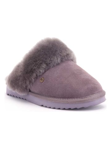 Warmbat Leder-Hausschuhe "Flurry" in Lila