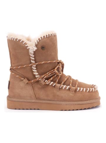 Warmbat Leder-Boots "Waturra" in Hellbraun