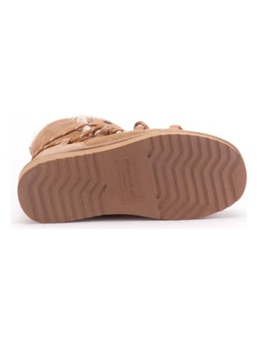 Warmbat Leder-Boots "Waturra" in Hellbraun