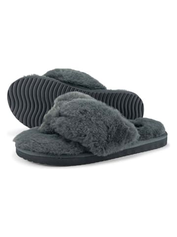 Flip Flop Hausschuhe in Anthrazit