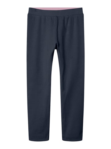 name it Dwustronne legginsy "Olga" w kolorze granatowym