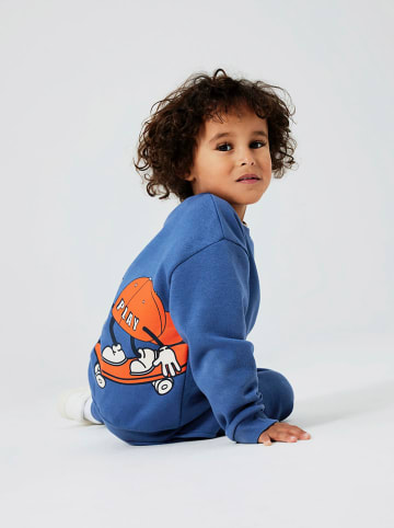 name it Sweatshirt "Motto" in Blau/ Orange