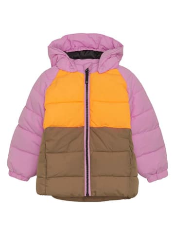 Color Kids Steppjacke in Rosa/ Orange/ Hellbraun