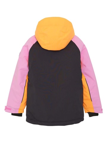 Color Kids Ski-/ Snowboardjacke in Orange/ Rosa/ Schwarz