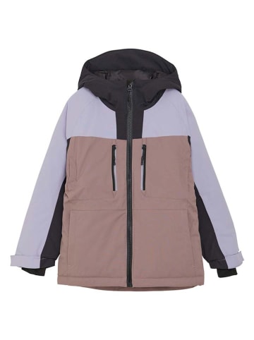 Color Kids Ski-/ Snowboardjacke in Schwarz/ Lila/ Hellbraun