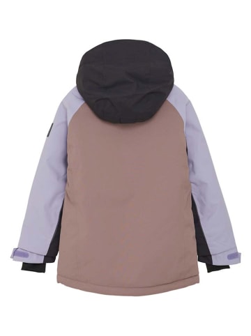 Color Kids Ski-/ Snowboardjacke in Schwarz/ Lila/ Hellbraun