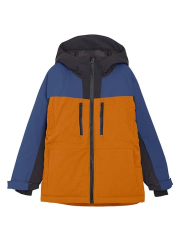 Color Kids Ski-/ Snowboardjacke in Schwarz/ Blau/ Orange