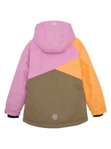 Color Kids Ski-/snowboardjas lichtroze/oranje/kaki