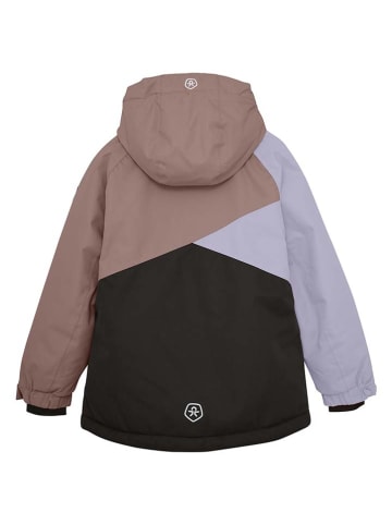 Color Kids Ski-/snowboardjas lichtbruin/paars/zwart