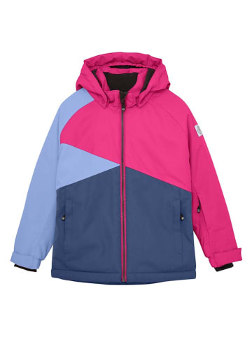 Color Kids Kurtka narciarska w kolorze różowo-fioletowo-niebieskim