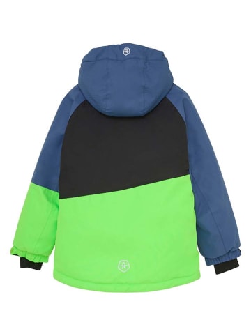 Color Kids Ski-/snowboardjas blauw/zwart/groen